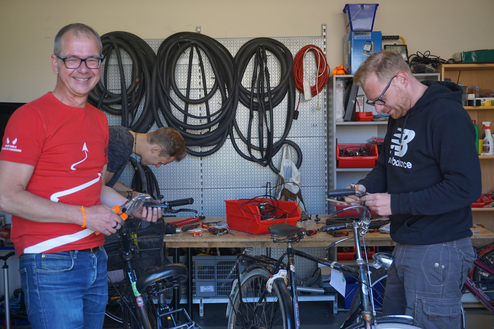 Blick in die Internationale Fahrradwerkstatt