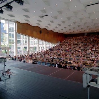 Ein Foto aus einem Hörsaal. (Foto: Presseamt Münster / Joachim Busch)