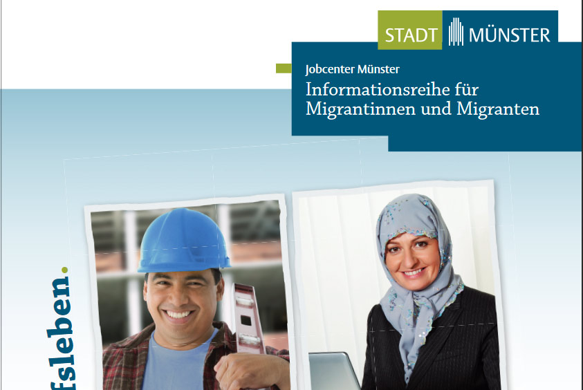 Beruf: Flyer des Jobcenters Münster zur Inforeihe "Start in den Beruf"